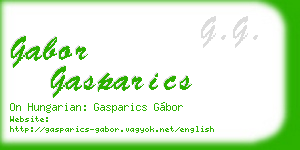 gabor gasparics business card